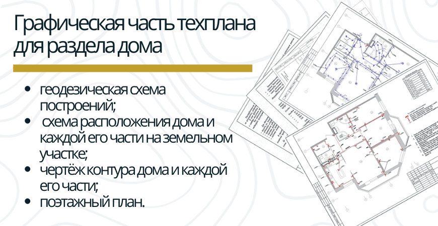 Графическая часть техплана для раздела дома в Кингисеппе