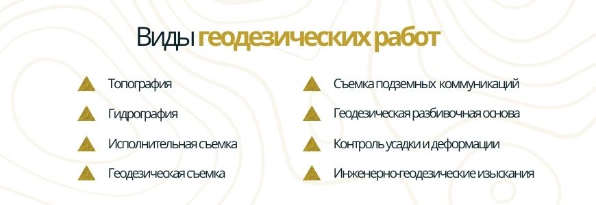 Виды геодезических работ Большое Кузёмкино